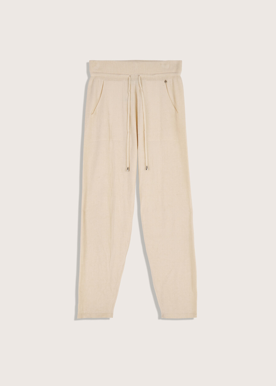 Pantalone Paddy in maglia BEIGE LANAMARRONE CASTAGNA Donna , immagine n. 1