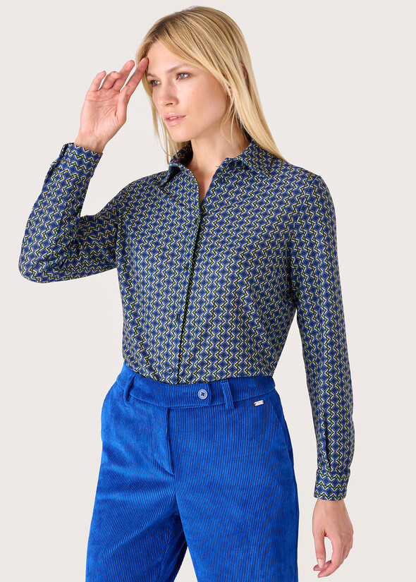 Alessia knitted shirt BLU COBALTO Woman null