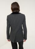 Glenda wool blazer with velvet details NERO BLACK Woman image number 4