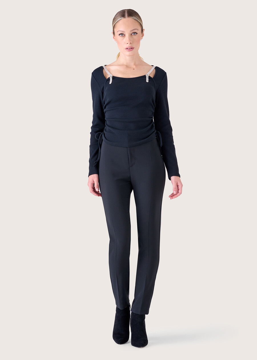 Scarlett technical fabric trousers NERO BLACK Woman , image number 1