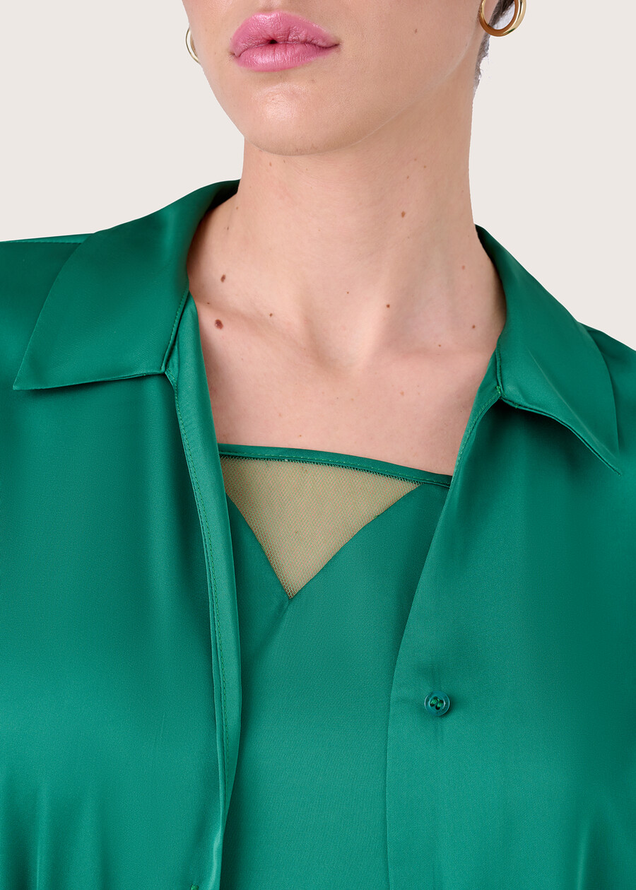 Candida satin shirt VERDE GARDEN Woman , image number 2