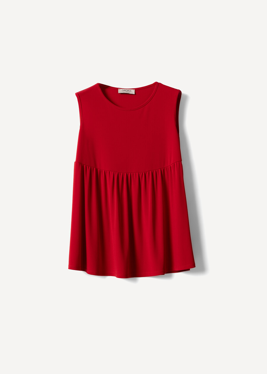 Teseo top with under-bust seam ROSSO Woman , image number 4