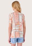 Sibilla patterned t-shirt ARANCIO SUNRISE Woman image number 3