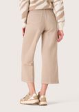 Percy 100% cotton trousers BEIGE Woman image number 4