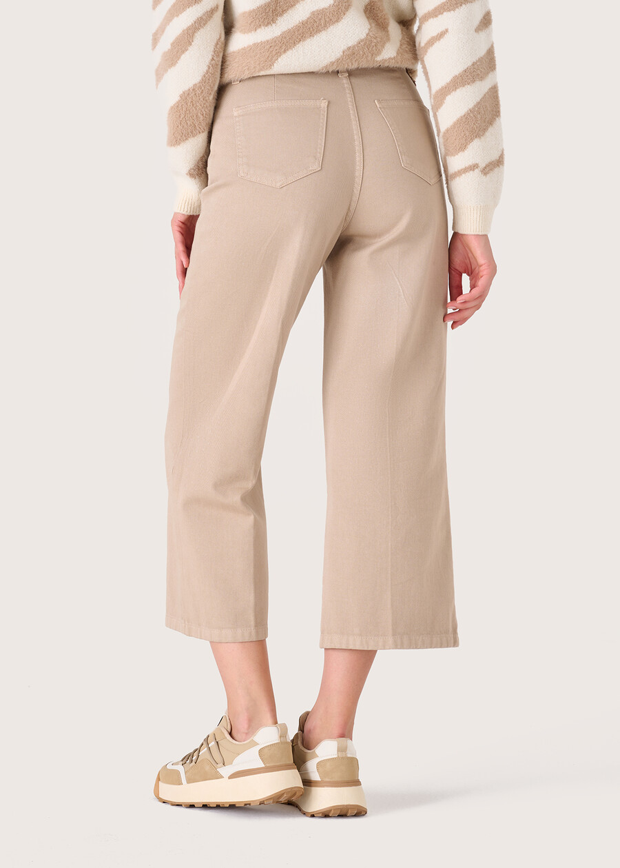 Percy 100% cotton trousers BEIGE Woman , image number 4