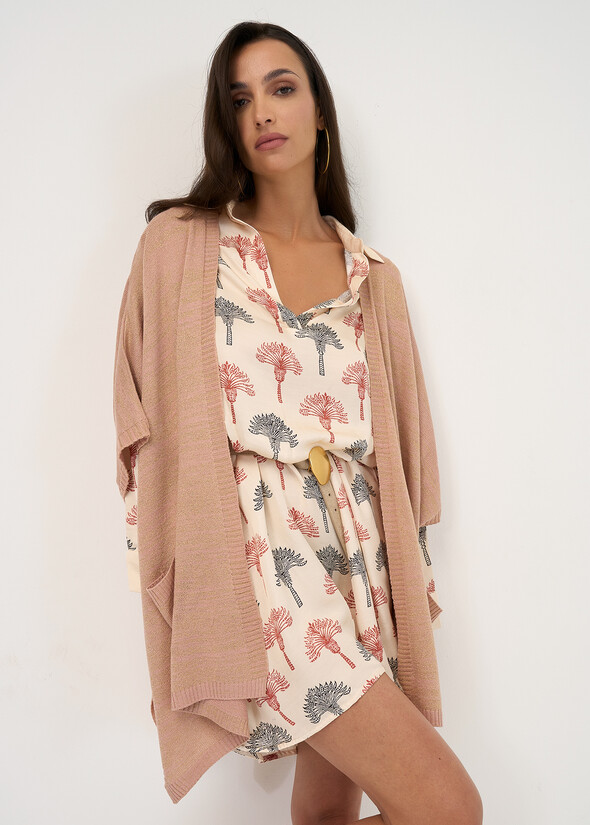 Mantella Maila in maglia e lurex ROSA Donna null