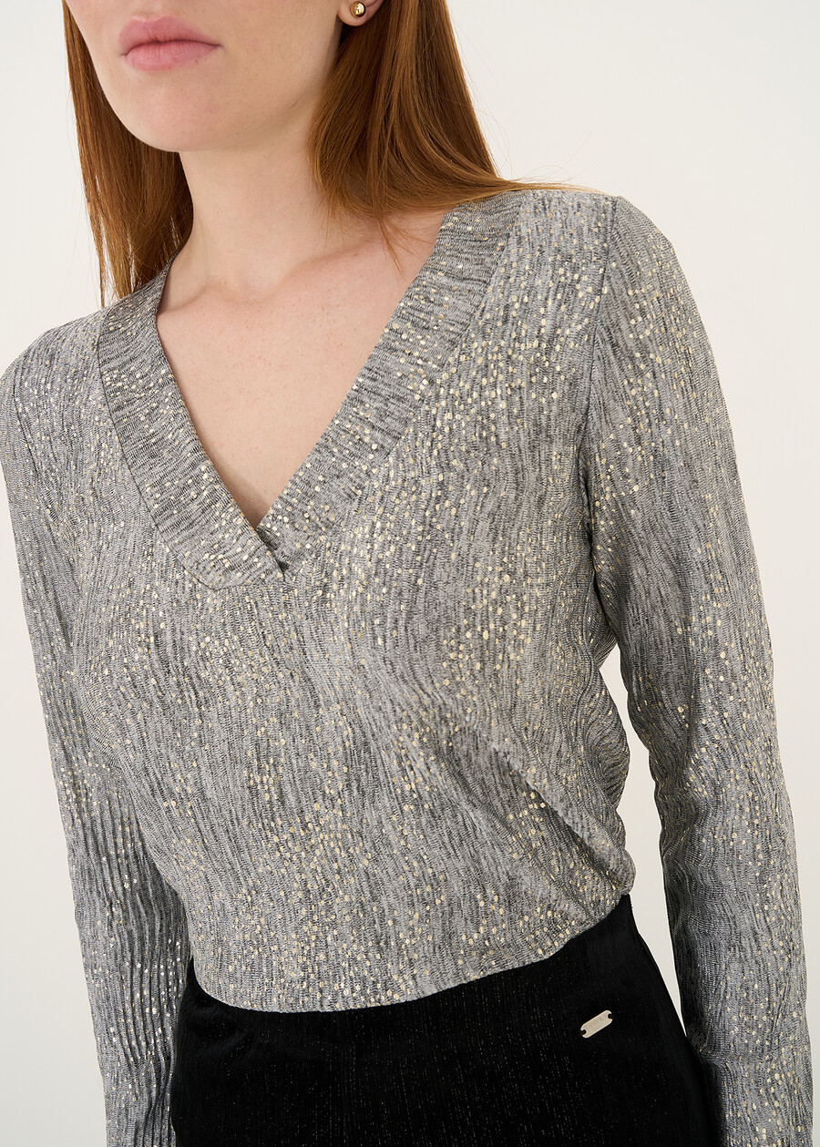 T-shirt Stephy aderente con stampa GRIGIO GREY Donna , immagine n. 2