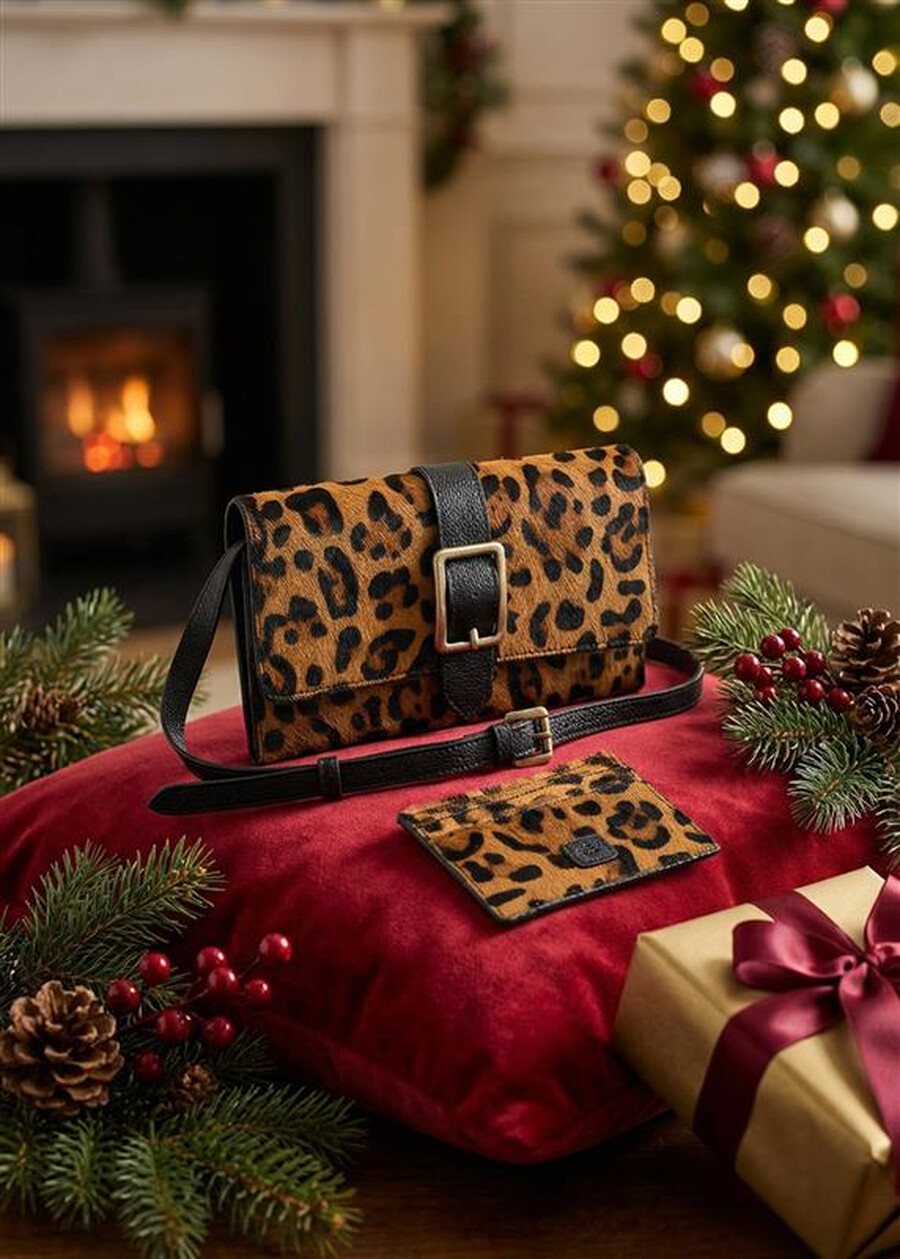 Gift Idea – Leopard-Print Clutch e Animalier Pony NERO BLACK Woman , image number 1