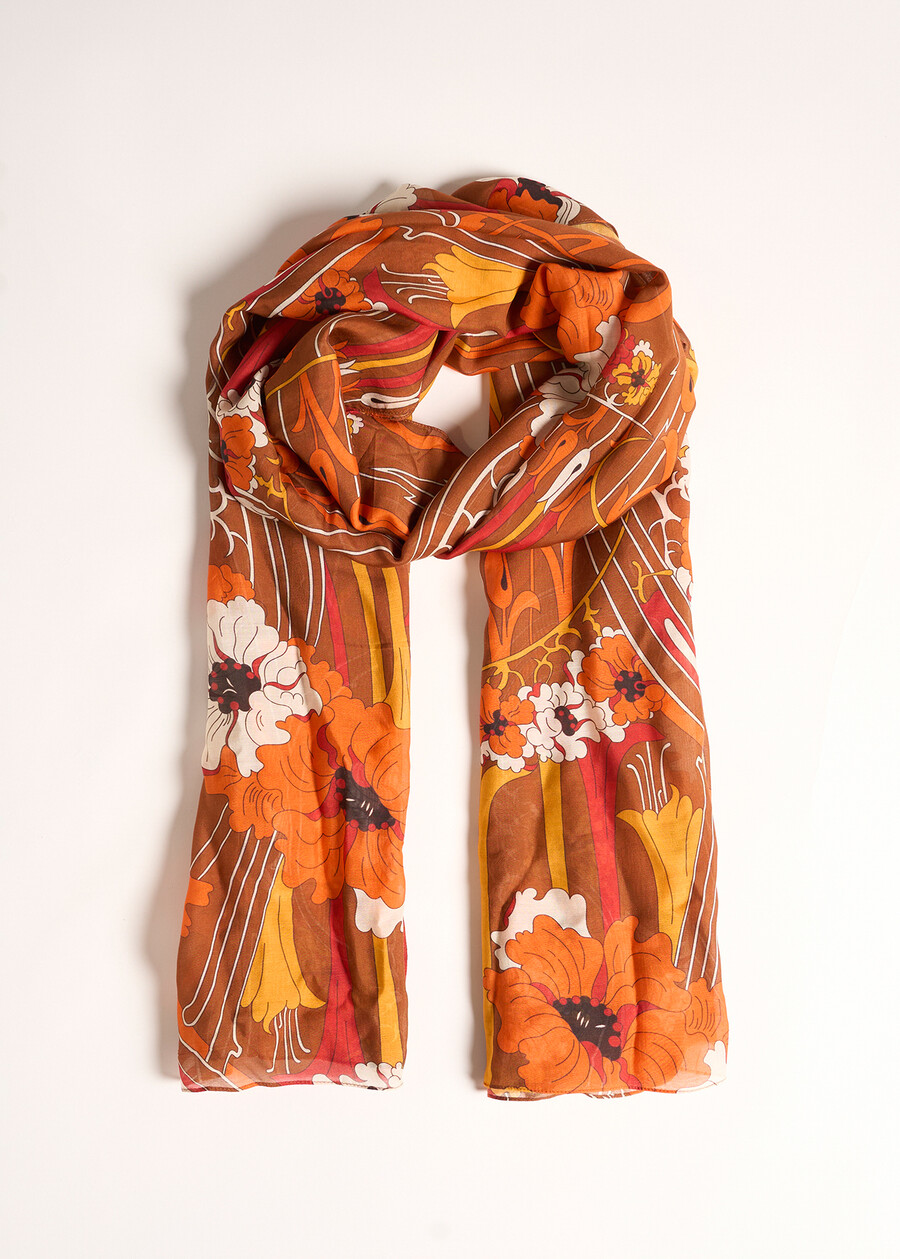 Safir floral print scarf MARRONEBLU AVION Woman , image number 2