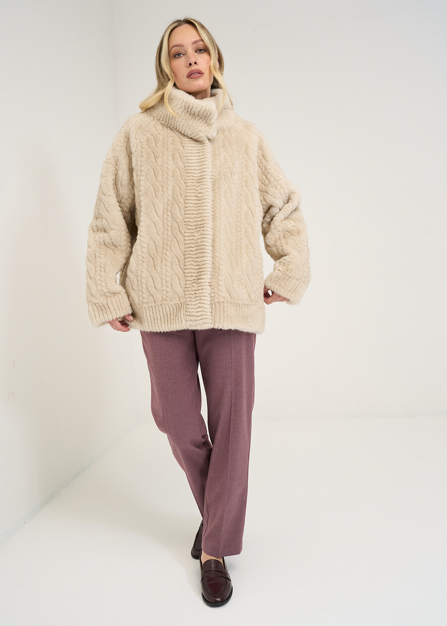 Glory faux fur jacket BEIGE LATTE Woman , image number 5