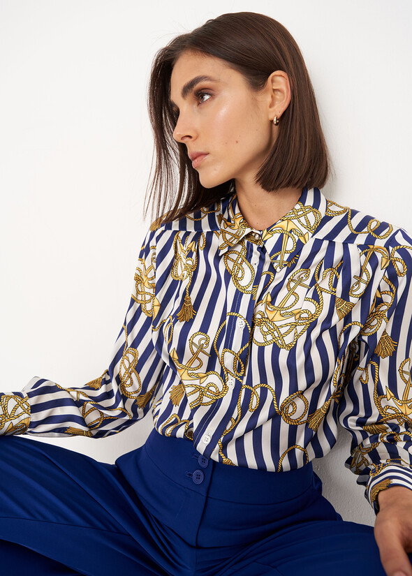 Alessia satin shirt BIANCO WHITE Woman null