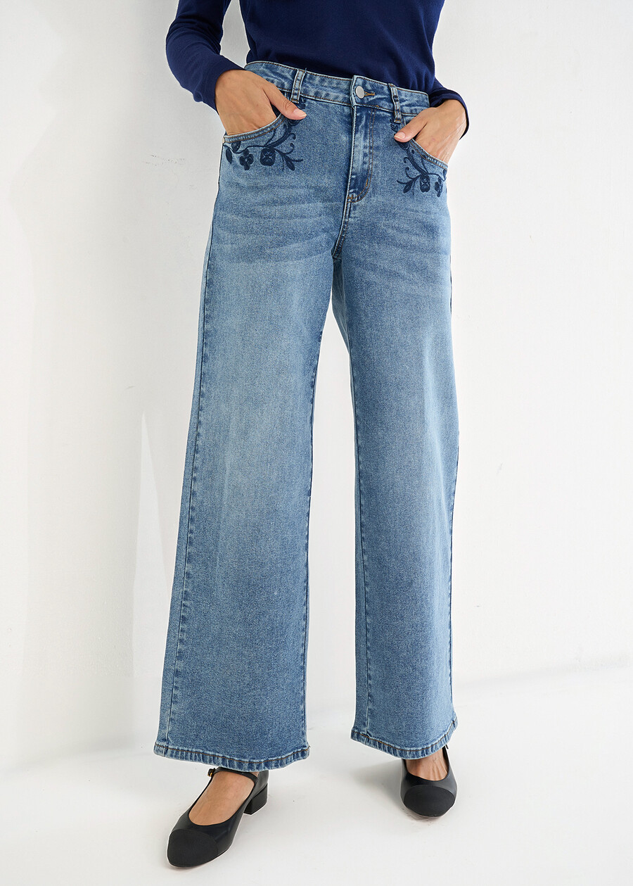 Jeans Carrie con ricamo DENIM MEDIUM DENIM Donna , immagine n. 2