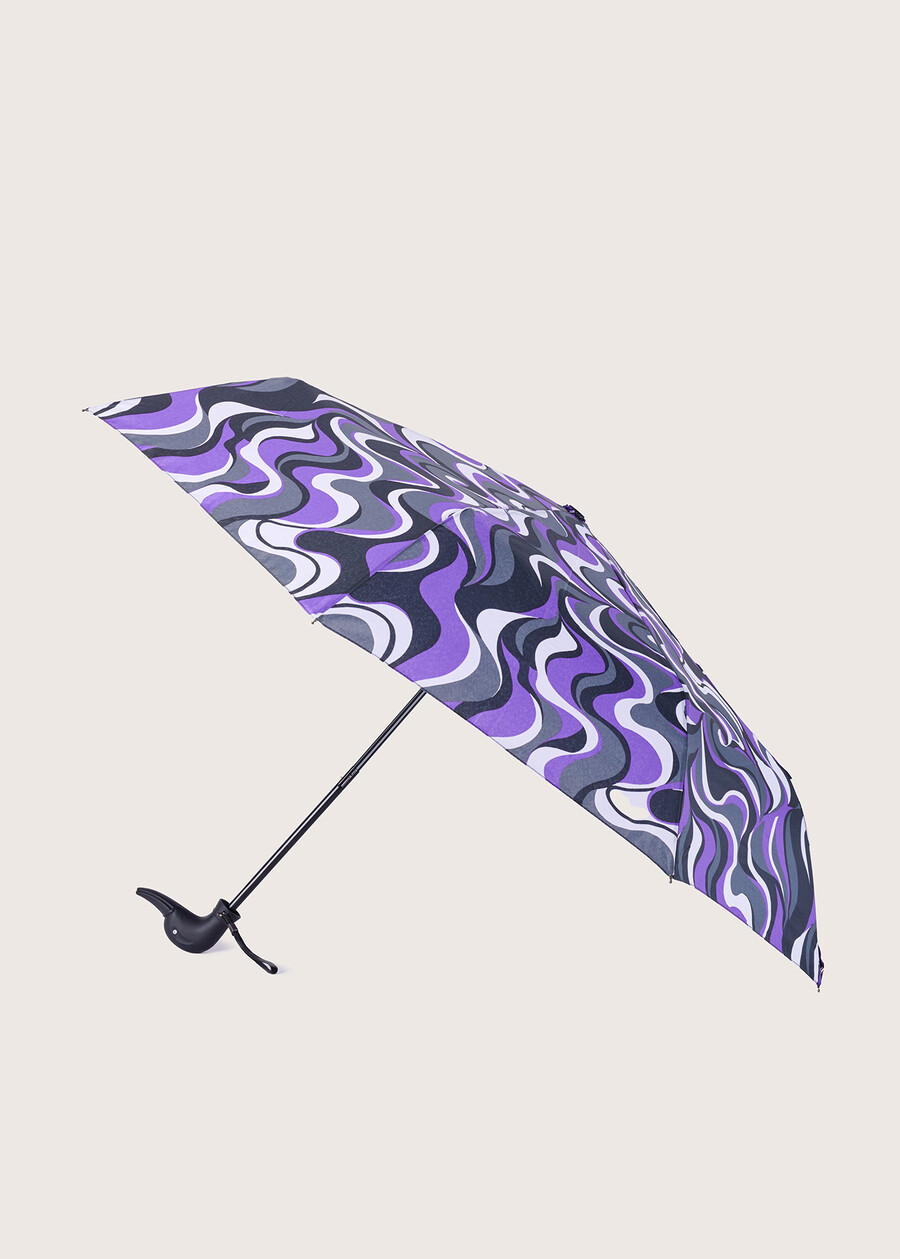 Umbrella with duck handle NERO BLACK Woman , image number 2