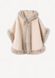 Mantella Moyra in maglia ed ecopelliccia NERO BLACKBEIGE LATTE Donna immagine n. 5