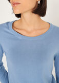 Melody wool sweater with round neck BLU MIDNIGHTCELESTE FIORDALISOVIOLA VINACCIAROSA Woman image number 2