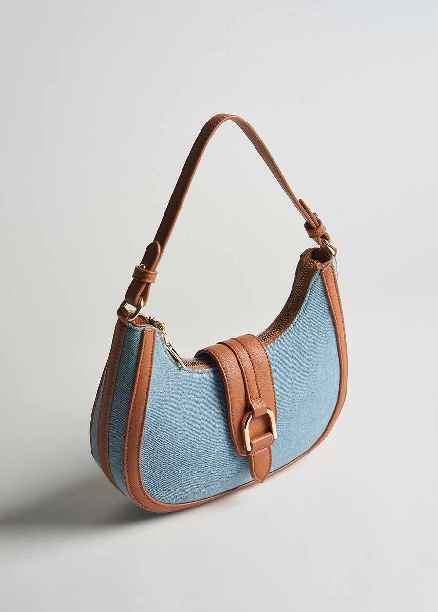 Sacca Bixy denim e ecopelle AZZURO AZZURRO Donna , immagine n. 1