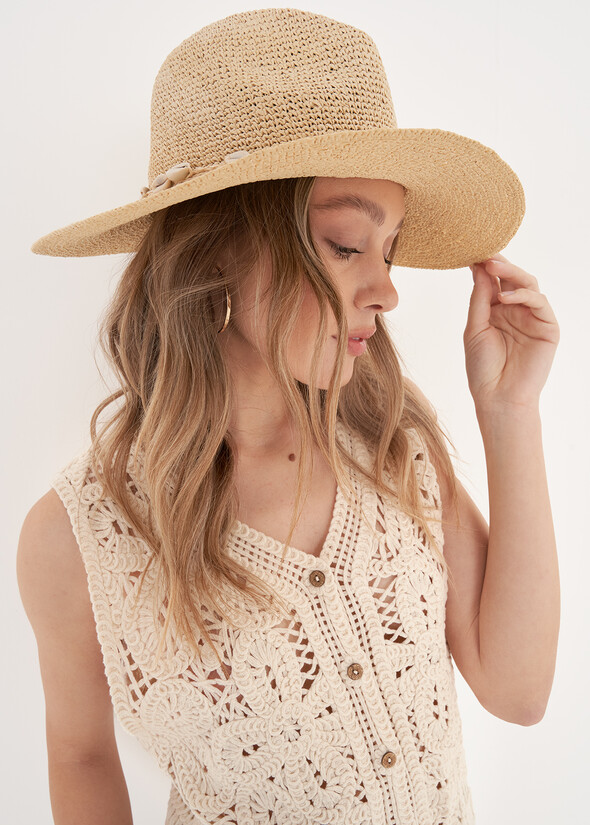 Bela Cowboy-Style Hat BEIGE Woman null