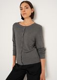 Cardigan Cristal girocollo BLU MIDNIGHTGRIGIO DARK GREY Donna immagine n. 1