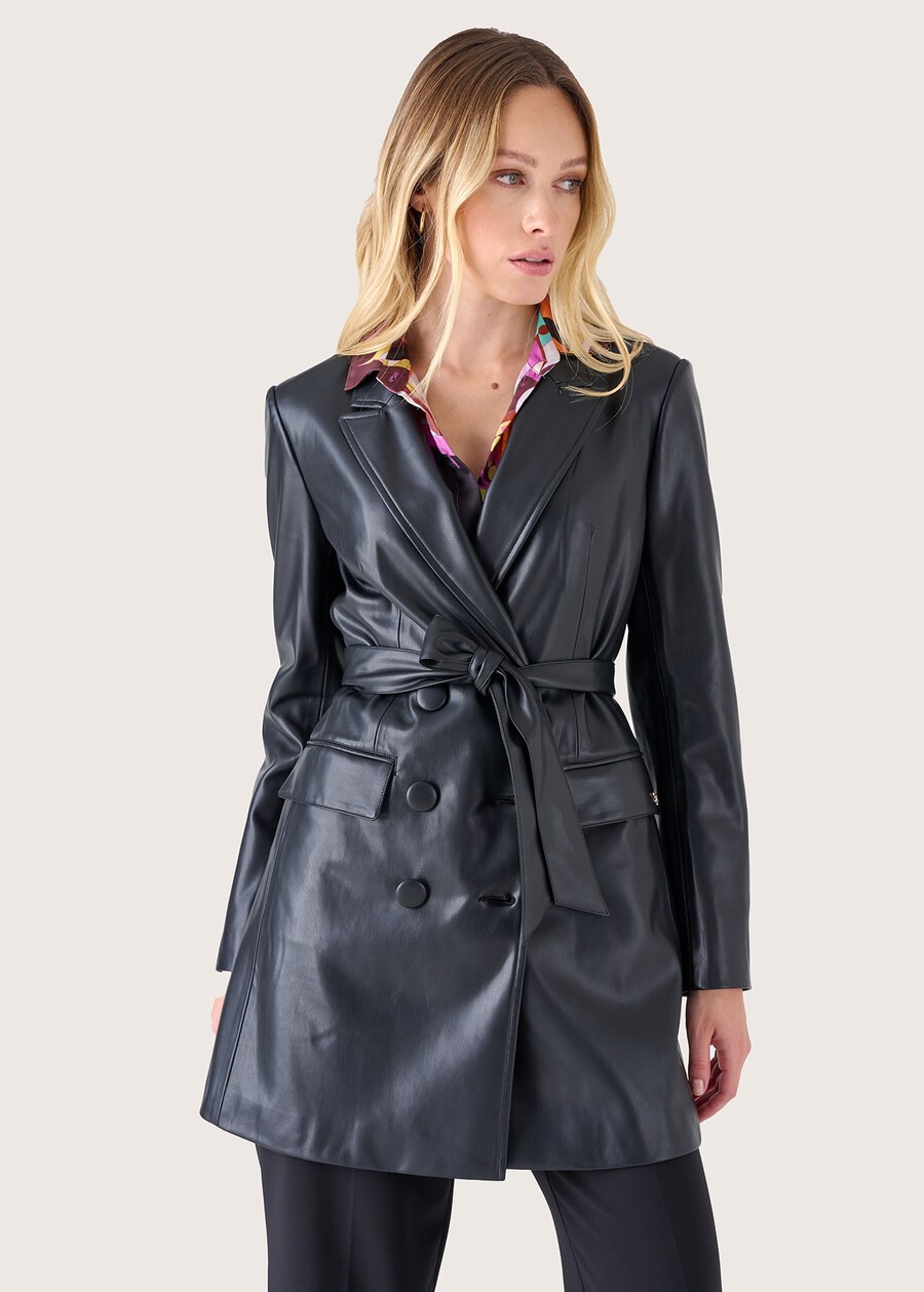 Trench Greg in ecopelle NERO BLACK Donna , immagine n. 2