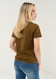 Serena T-shirt with bead detailing MARRONE Woman image number 3