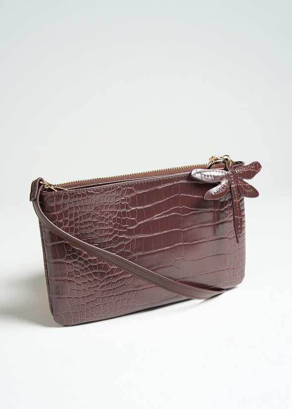 Borsa Tonga cocco con libellula MARRONE Donna null