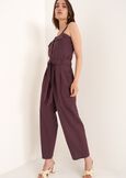 Penty linen-blend trousers
 VIOLA MELANZANABIANCO BURRO Woman image number 1