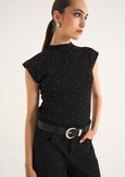 Maglia Martina con strass NERO BLACK Donna immagine n. 1