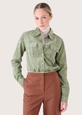 Camicia in velluto Cohen VERDE OLIVAGRIGIO CLOUD Donna immagine n. 1