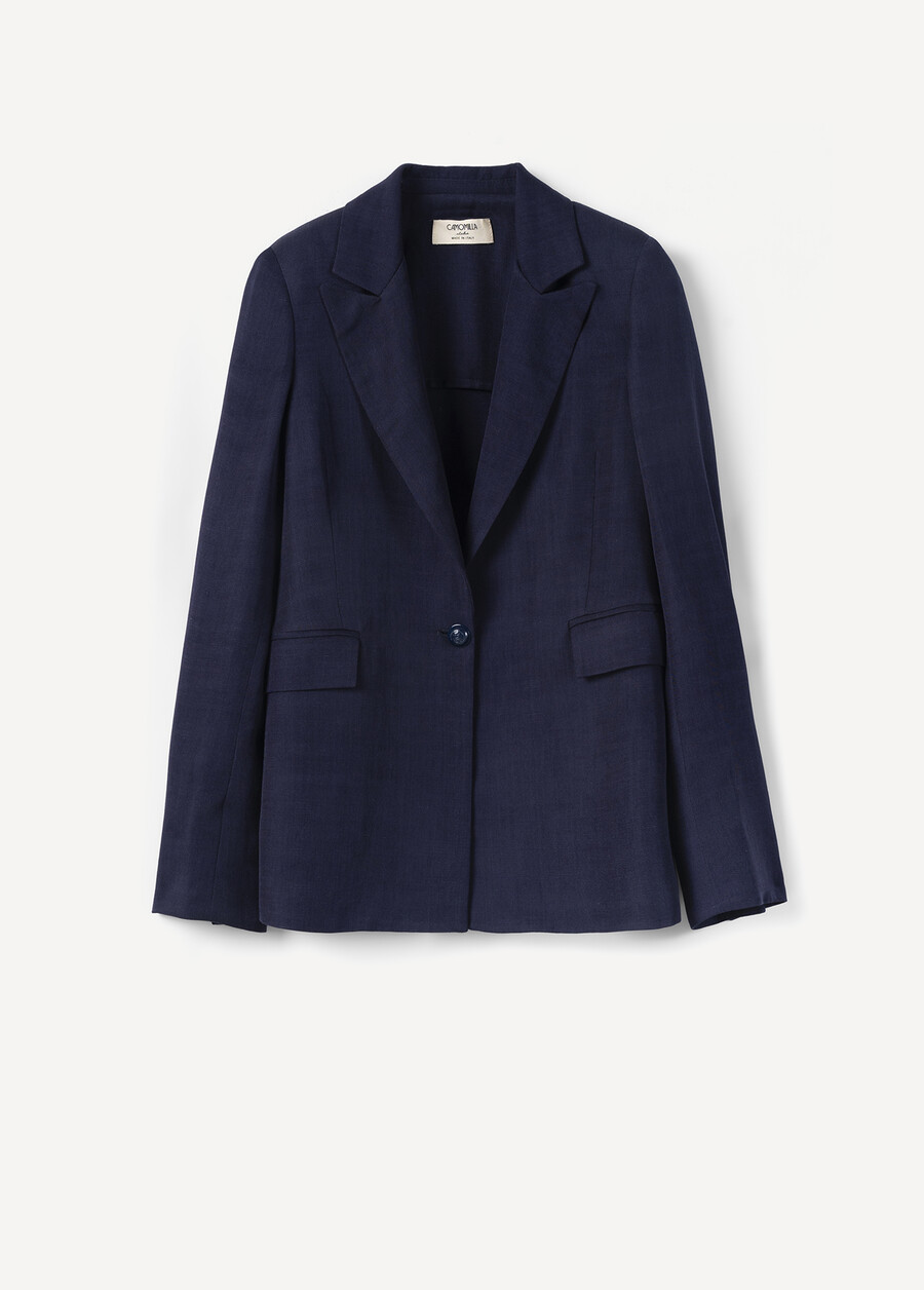 Giuliet linen-viscose blazer BLUBIANCO WHITE Woman , image number 6