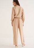 Pantaloni Penny in viscosa e lino
 BEIGE DOESKIN VERDE ALGA Donna immagine n. 4