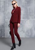 Pantalone Kate in tessuto screp NERO BLACKROSSO SYRAH Donna immagine n. 1