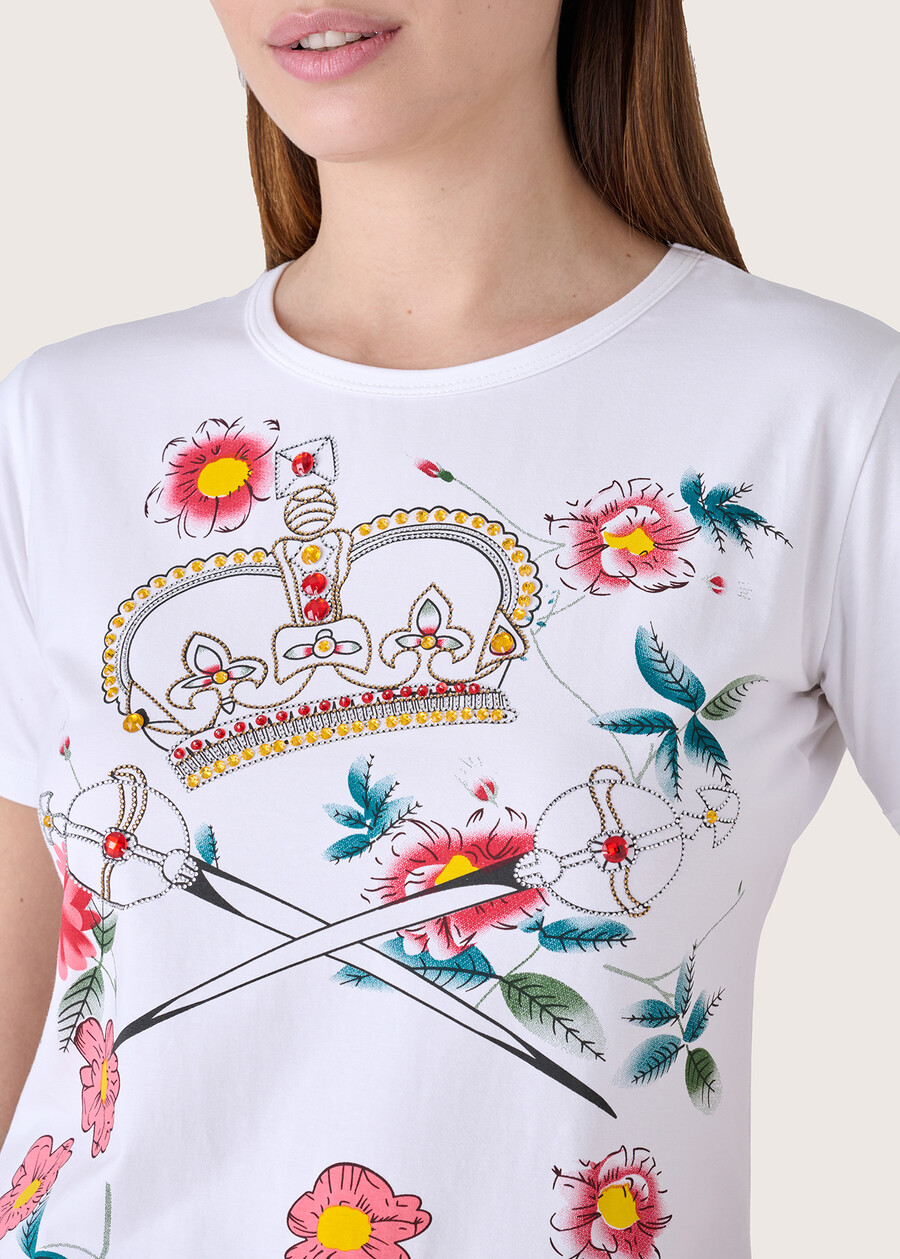 Santu 100% cotton t-shirt BIANCO WHITE Woman , image number 2