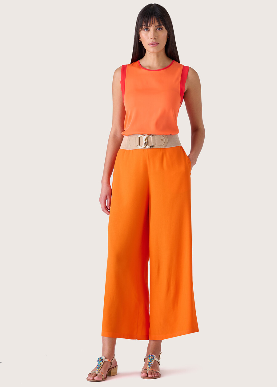 Tobia double fabric top ARANCIO SUNRISE Woman , image number 5