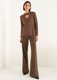 Marcella round-neck sweater VERDE ALGAMARRONE TERRA Woman image number 5