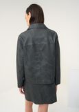 Gaya faux leather shirt jacket GRIGIO GREY Woman image number 3