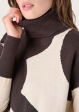 Marta abstract pattern jersey BEIGE LANA Woman image number 3
