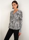 Sary printed wrap T-shirt BIANCO WHITE Woman image number 1