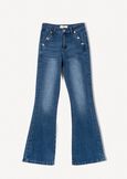 Jeans CindyJ-U gamba flare con bottoni oro DENIM MEDIUM DENIM Donna immagine n. 6