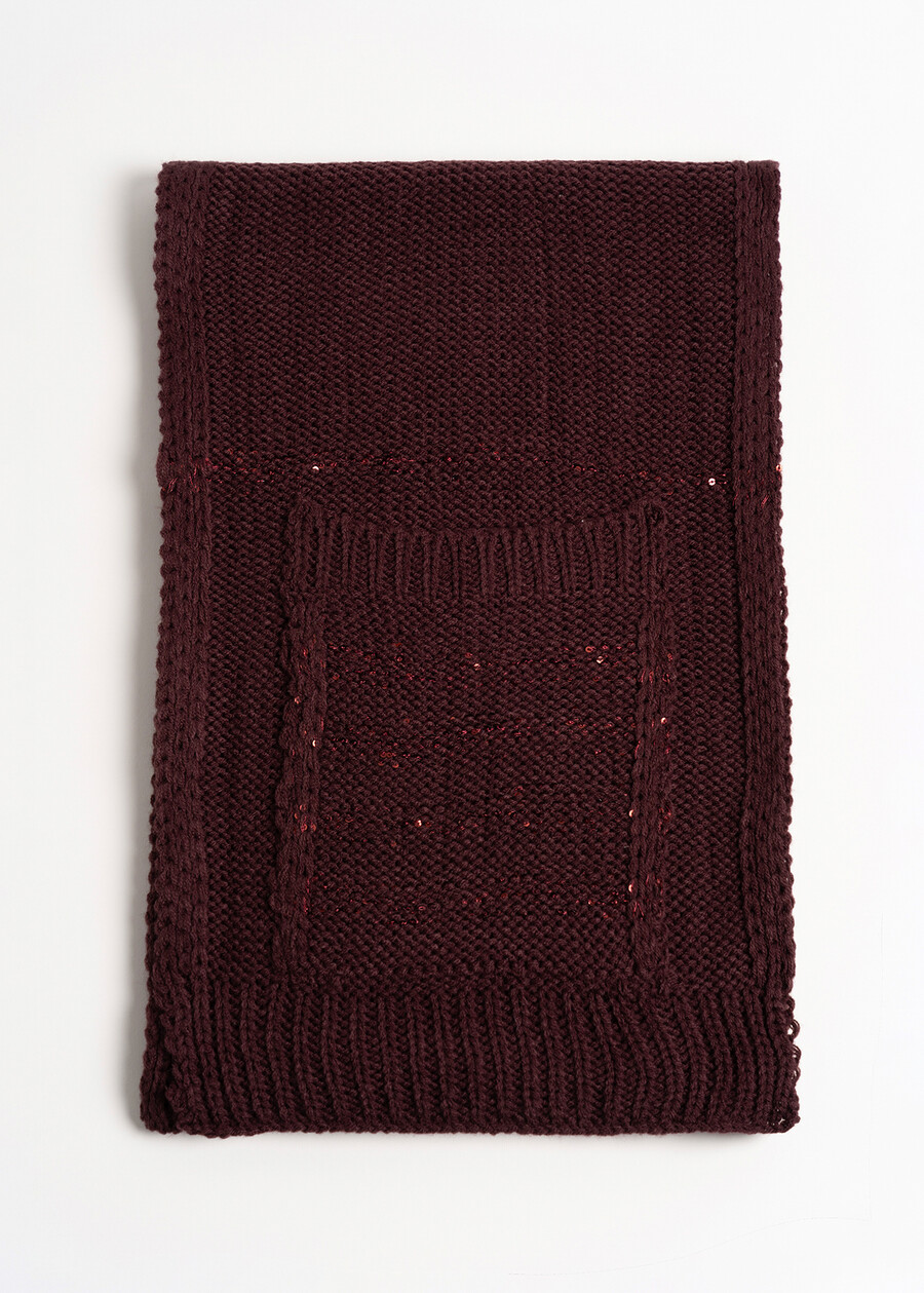 Sciarpa Sindy con paillettes e tasche BLU AVIONVIOLA VINACCIA Donna , immagine n. 2