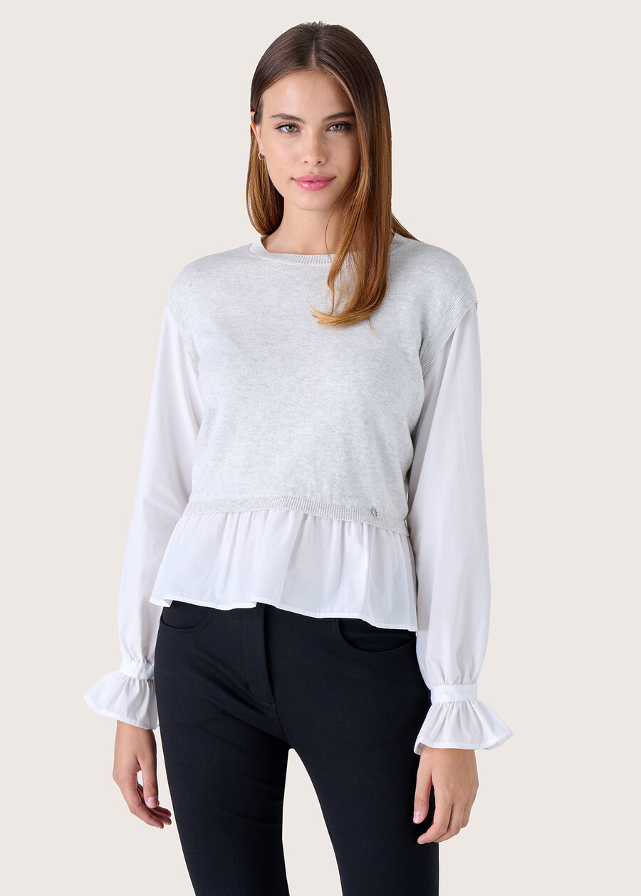 Malibu jersey with shirt inserts GRIGIO LIGHT GREY Woman , image number 1