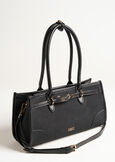Berny faux suede duffle bag NERO BLACKMARRONE Woman image number 3