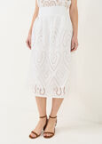 Gonna Giael midi traforata BIANCO WHITE Donna immagine n. 2