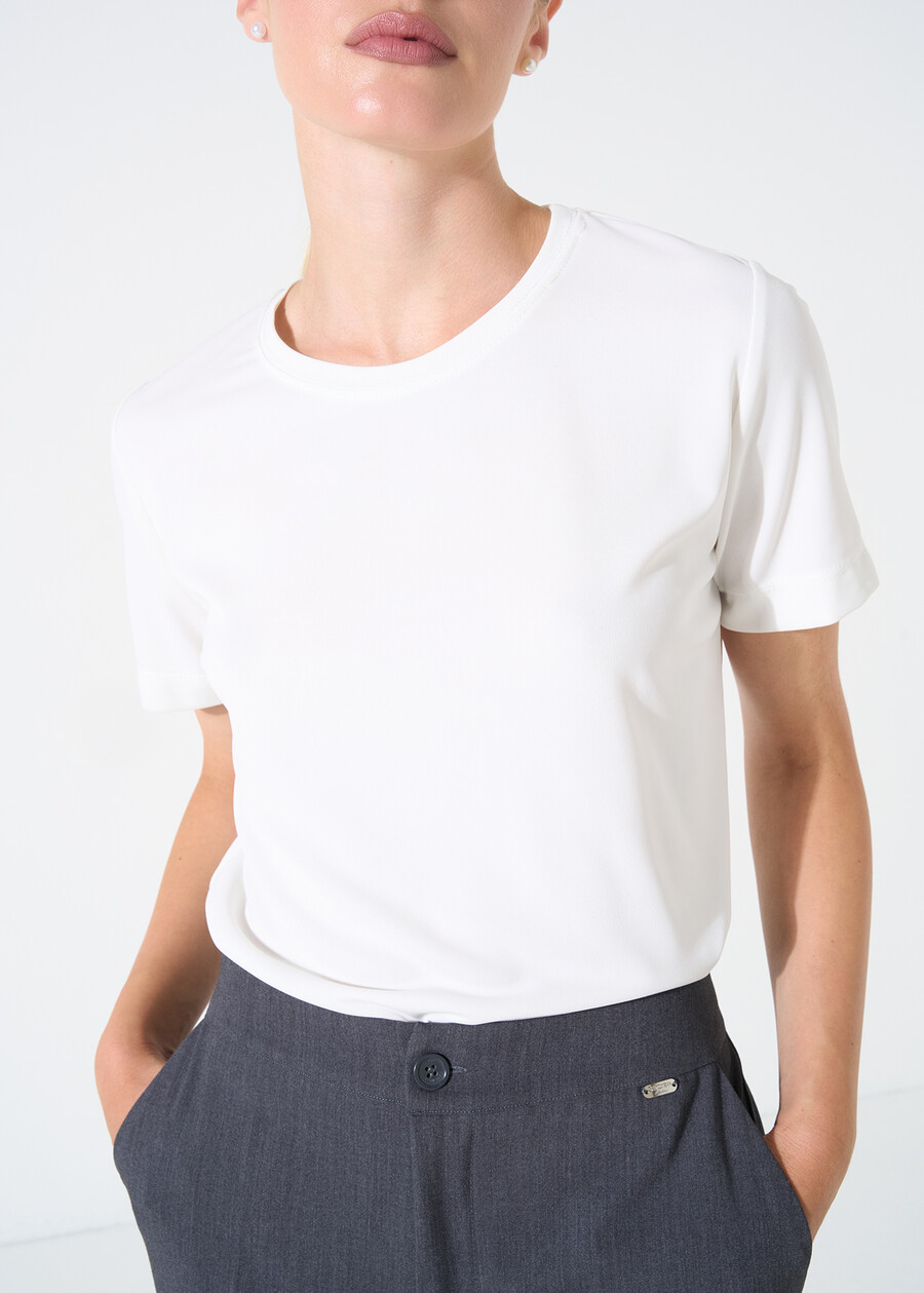 Stella jersey crew-neck T-shirt BIANCONEROBLU Woman , image number 2