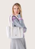 Bianca eco-sheepskin shopping bag BEIGE GESSOBLU FIORDALISO Woman image number 1