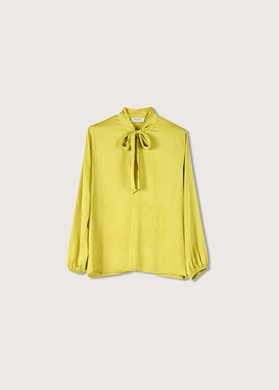 Colombe satin blouse VERDE NEON Woman , image number 4