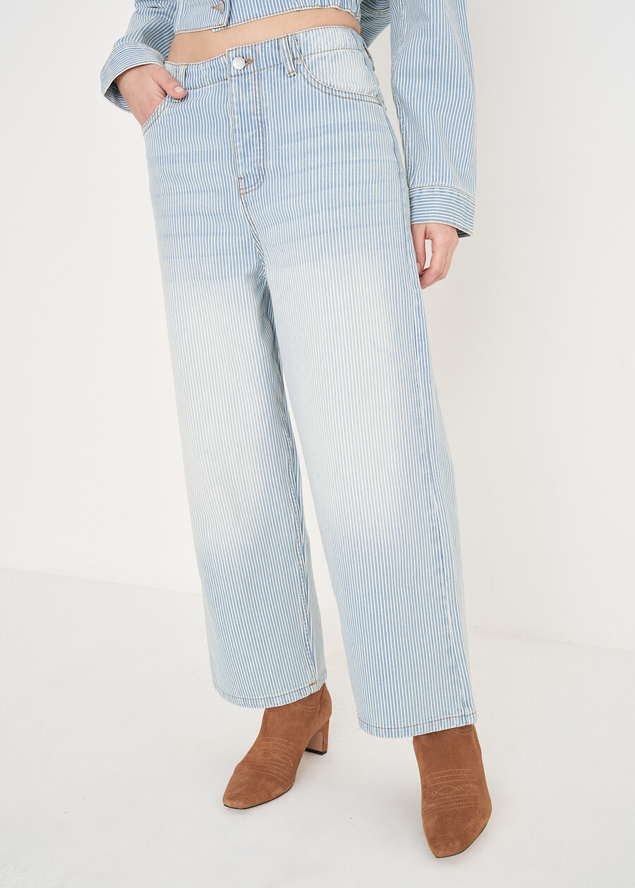 Pantalone Deny in 100% cotone BIANCO WHITE Donna , immagine n. 3