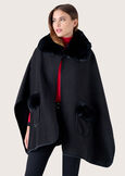Mantella Mirta con collo in ecopelo NERO BLACKBEIGE GESSOBLUE COLONIAL Donna immagine n. 2