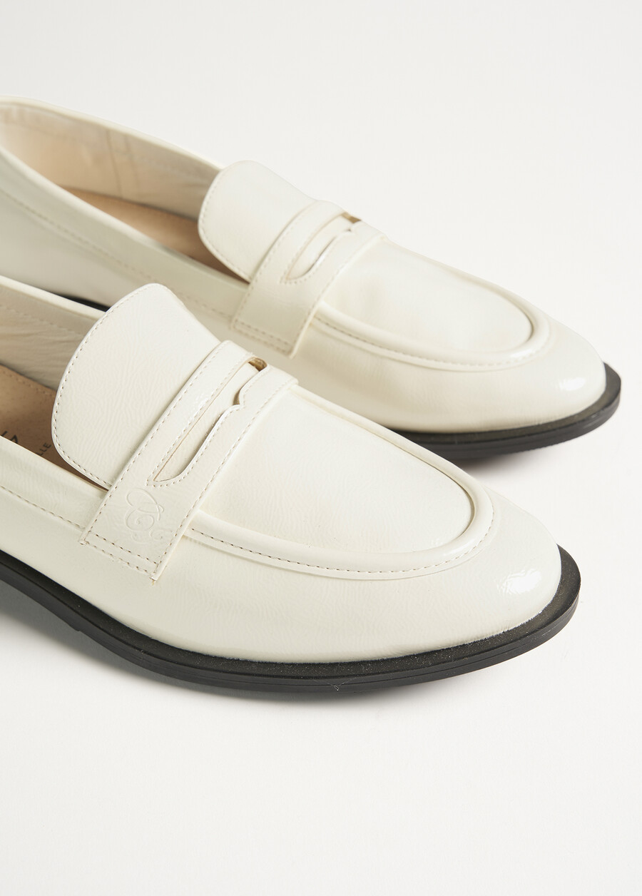 Mocassino Semm in ecopelle verniciata BIANCO WHITE Donna , immagine n. 3