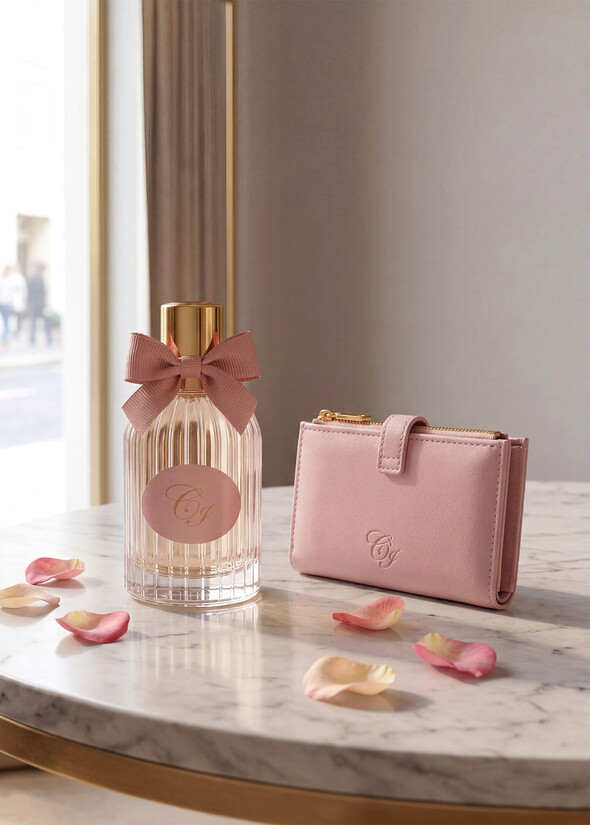 IDEA REGALO KIT PORTAFOGLIO PETALO E PROFUMO CI ROSA Donna null