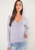 Cardigan Carl con scollo a V CELESTE POLVEREVIOLA LAVANDA Donna immagine n. 1